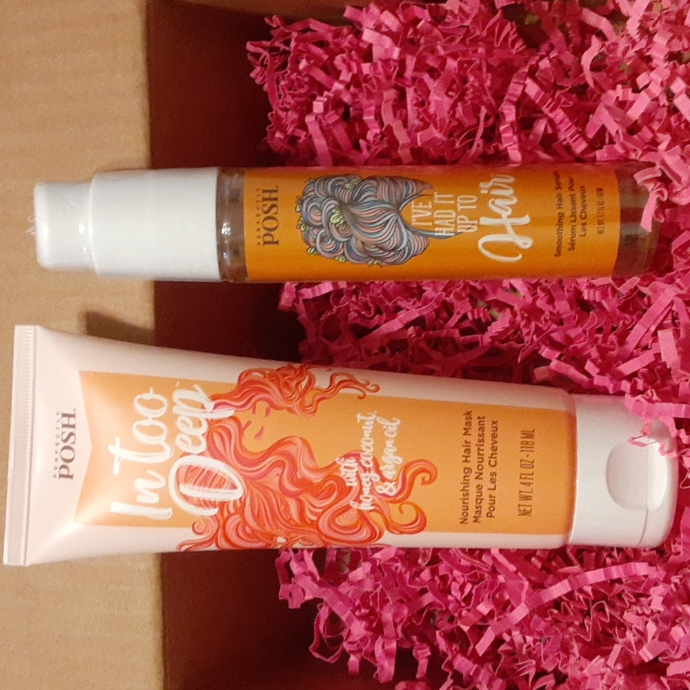 Perfectly Posh Hair Duo: In Too Deep Mask & I've Had It Up To Hair Serum
